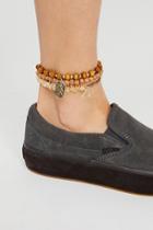 Mantra Beaded Anklet Set By Free People